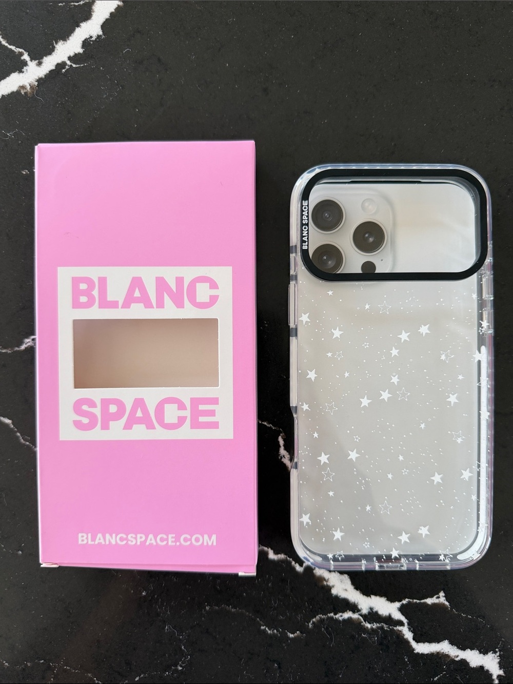 iPhone 17 Pro Max Clear Star iPhone Case - White Stars
